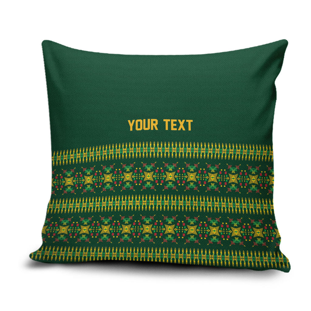 Custom Women’s Cricket Guyana Floral Series Pillow Cover Rainforest Floral Geometry Motif
