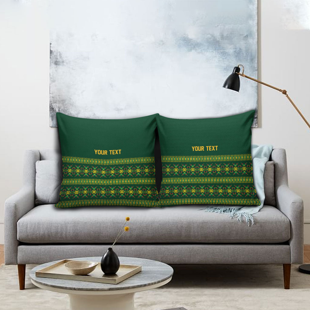 Custom Women’s Cricket Guyana Floral Series Pillow Cover Rainforest Floral Geometry Motif