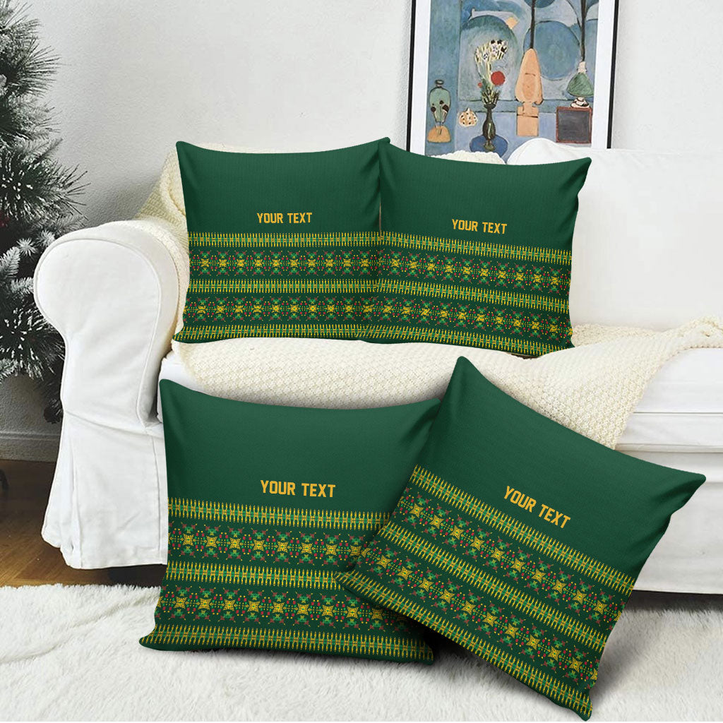 Custom Women’s Cricket Guyana Floral Series Pillow Cover Rainforest Floral Geometry Motif