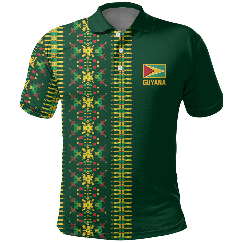 Custom Women’s Cricket Guyana Floral Series Polo Shirt Rainforest Floral Geometry Motif