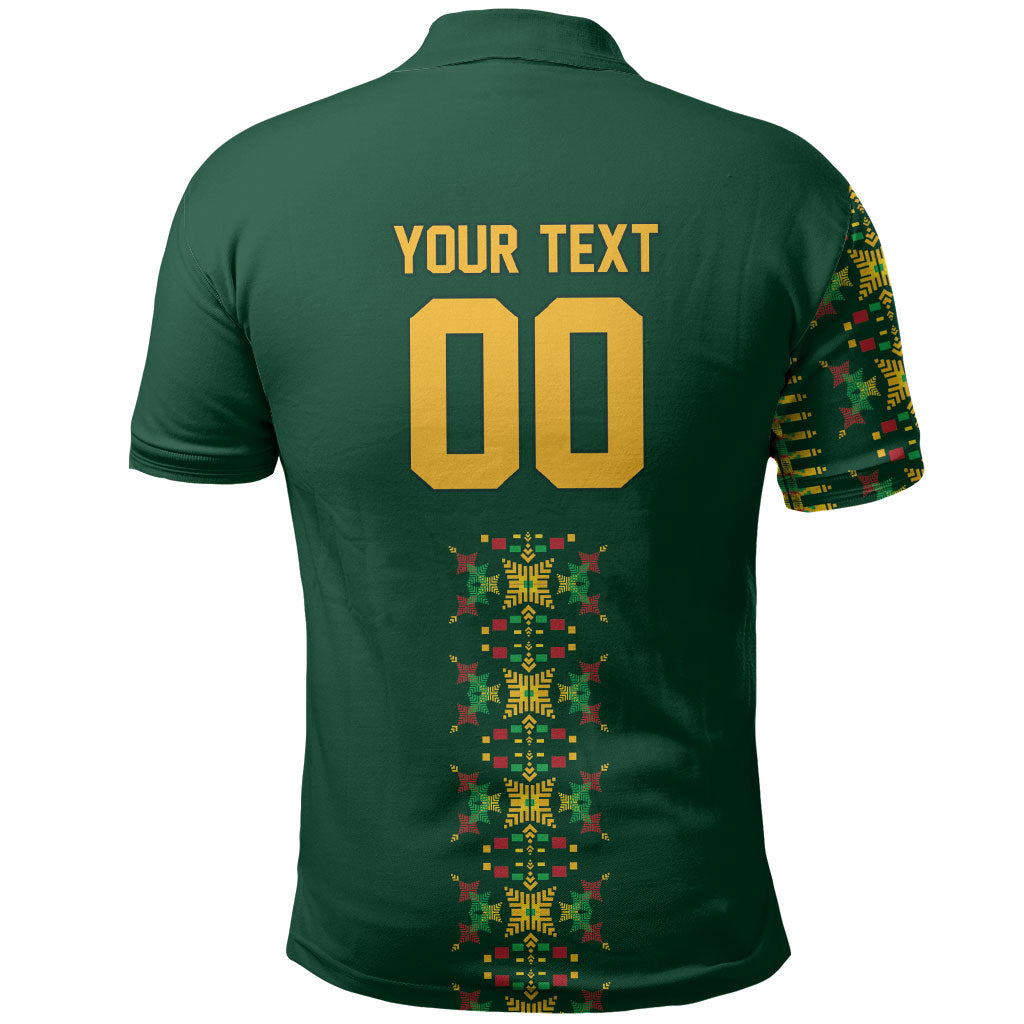 Custom Women’s Cricket Guyana Floral Series Polo Shirt Rainforest Floral Geometry Motif