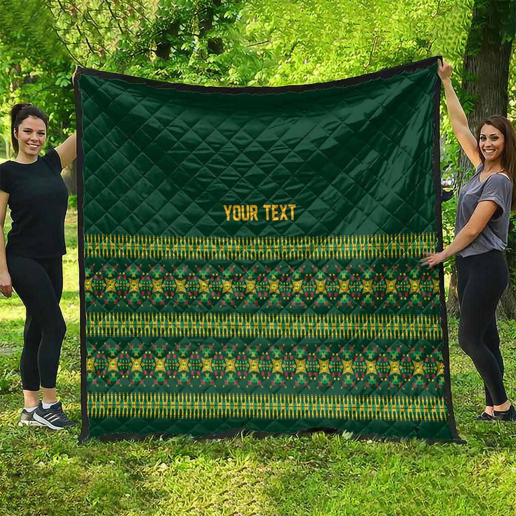 Custom Women’s Cricket Guyana Floral Series Quilt Rainforest Floral Geometry Motif