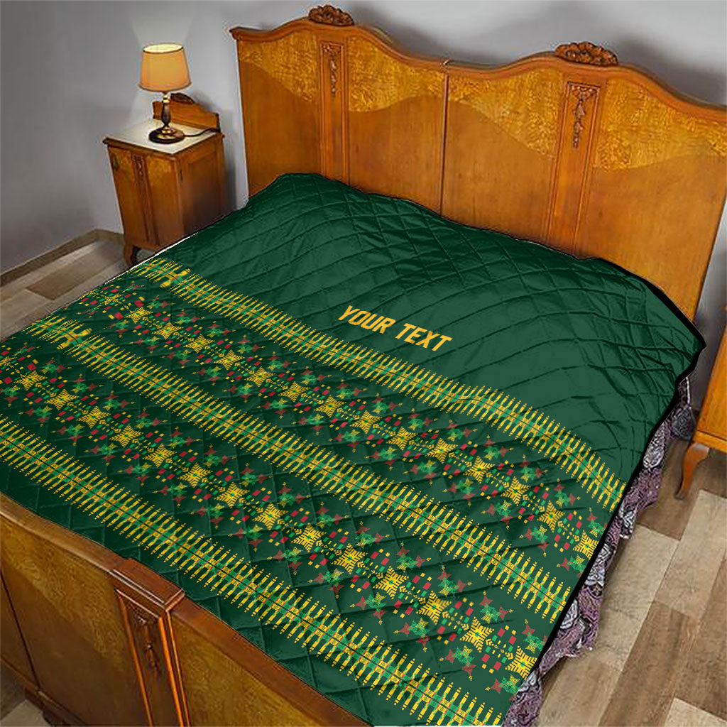 Custom Women’s Cricket Guyana Floral Series Quilt Rainforest Floral Geometry Motif