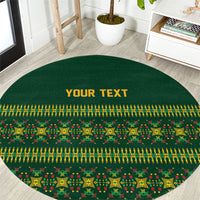 Custom Women’s Cricket Guyana Floral Series Round Carpet Rainforest Floral Geometry Motif