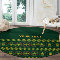 Custom Women’s Cricket Guyana Floral Series Round Carpet Rainforest Floral Geometry Motif