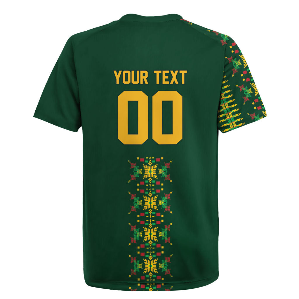 Custom Women’s Cricket Guyana Floral Series Rugby Jersey Rainforest Floral Geometry Motif