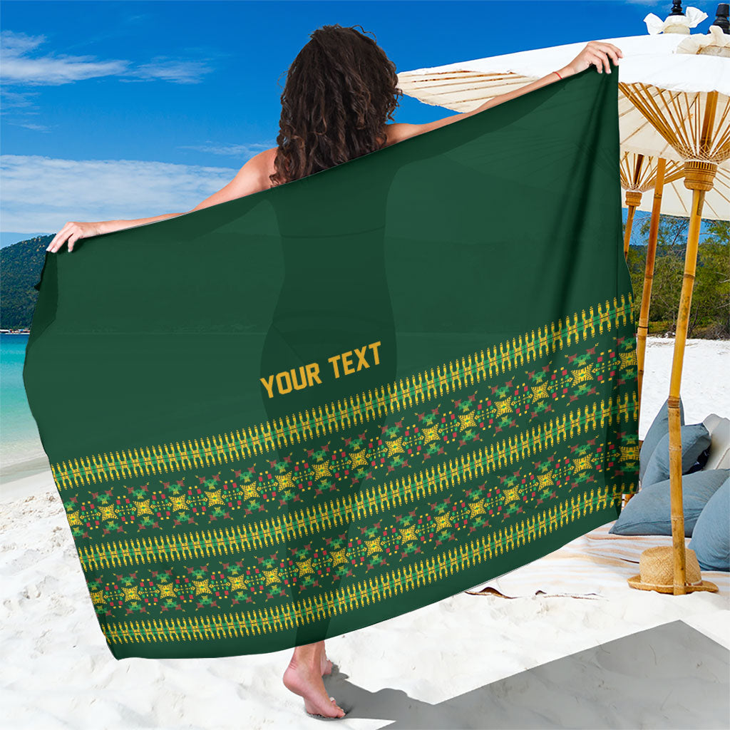 Custom Women’s Cricket Guyana Floral Series Sarong Rainforest Floral Geometry Motif