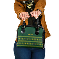 Custom Women’s Cricket Guyana Floral Series Shoulder Handbag Rainforest Floral Geometry Motif