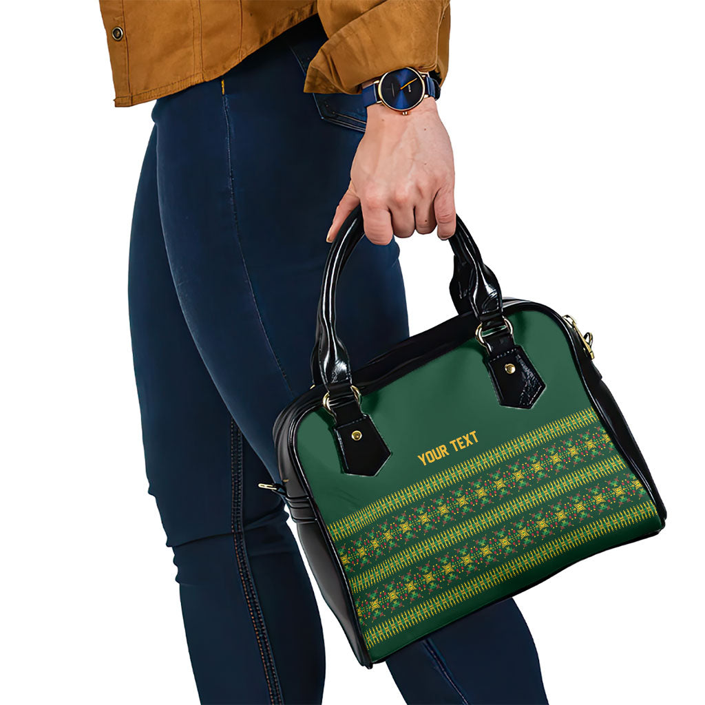 Custom Women’s Cricket Guyana Floral Series Shoulder Handbag Rainforest Floral Geometry Motif