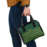 Custom Women’s Cricket Guyana Floral Series Shoulder Handbag Rainforest Floral Geometry Motif