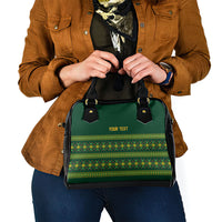 Custom Women’s Cricket Guyana Floral Series Shoulder Handbag Rainforest Floral Geometry Motif