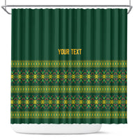 Custom Women’s Cricket Guyana Floral Series Shower Curtain Rainforest Floral Geometry Motif