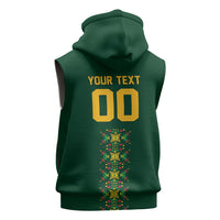 Custom Women’s Cricket Guyana Floral Series Sleeveless Hoodie Rainforest Floral Geometry Motif