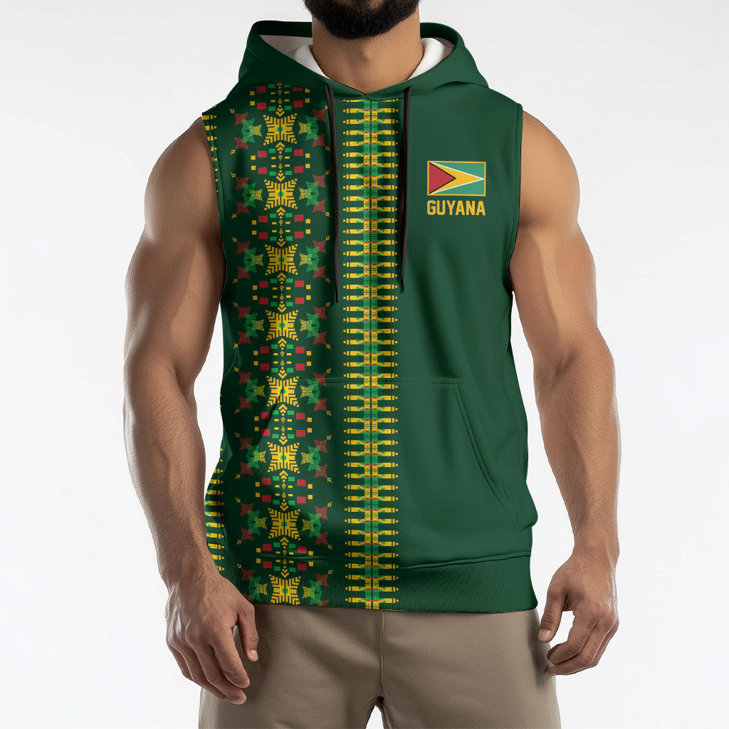 Custom Women’s Cricket Guyana Floral Series Sleeveless Hoodie Rainforest Floral Geometry Motif