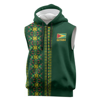 Custom Women’s Cricket Guyana Floral Series Sleeveless Zip Hoodie Rainforest Floral Geometry Motif