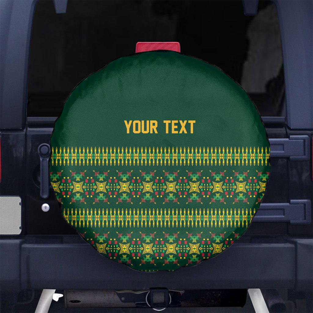 Custom Women’s Cricket Guyana Floral Series Spare Tire Cover Rainforest Floral Geometry Motif