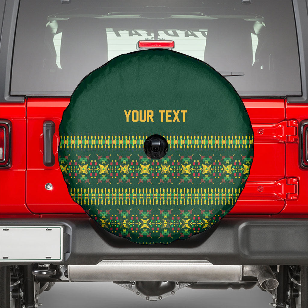 Custom Women’s Cricket Guyana Floral Series Spare Tire Cover Rainforest Floral Geometry Motif