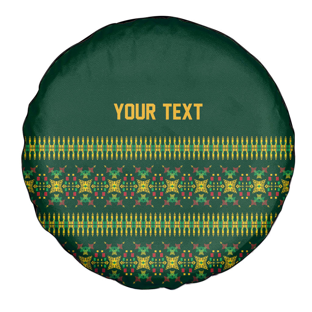 Custom Women’s Cricket Guyana Floral Series Spare Tire Cover Rainforest Floral Geometry Motif