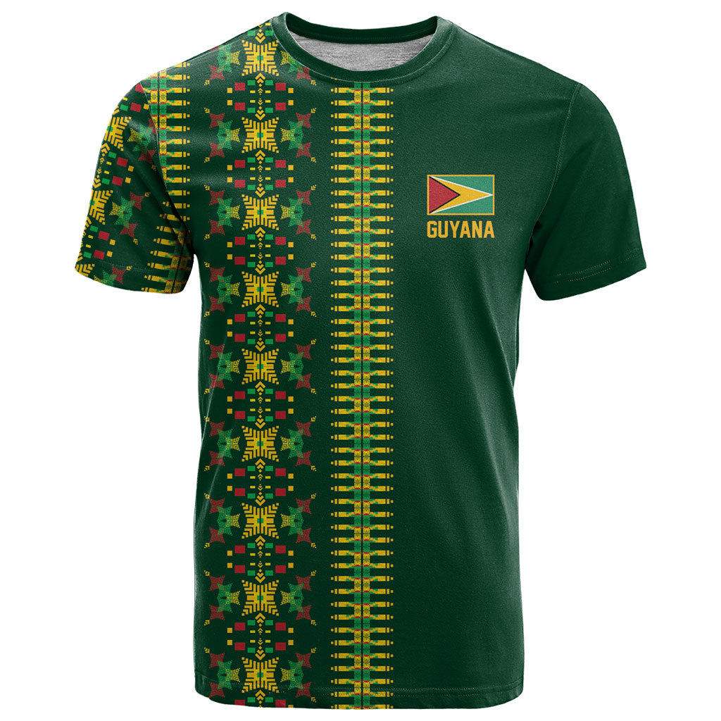 Custom Women’s Cricket Guyana Floral Series T Shirt Rainforest Floral Geometry Motif