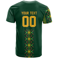 Custom Women’s Cricket Guyana Floral Series T Shirt Rainforest Floral Geometry Motif