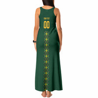 Custom Women’s Cricket Guyana Floral Series Tank Maxi Dress Rainforest Floral Geometry Motif