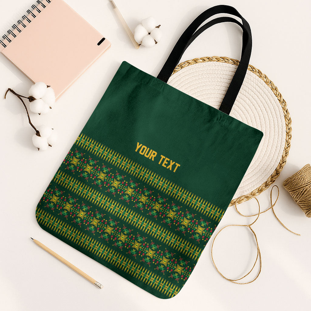 Custom Women’s Cricket Guyana Floral Series Tote Bag Rainforest Floral Geometry Motif