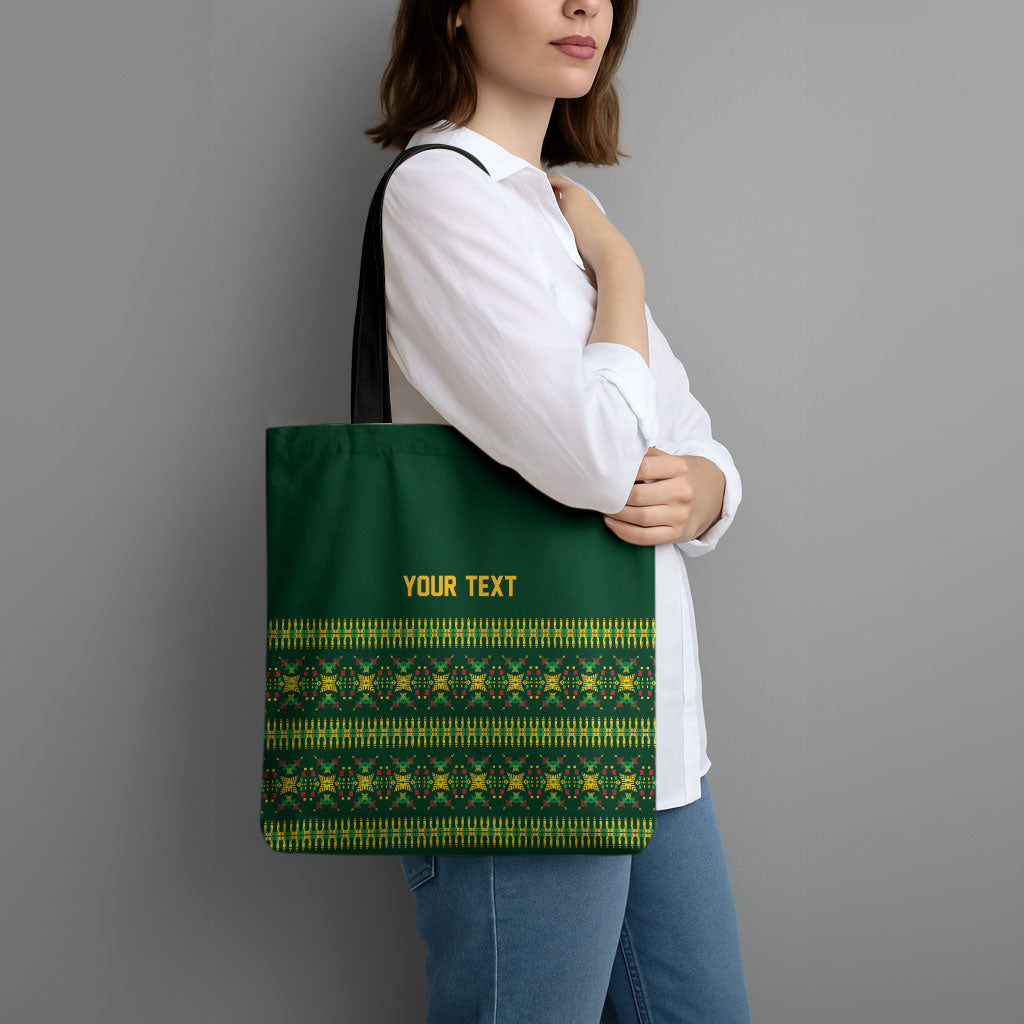 Custom Women’s Cricket Guyana Floral Series Tote Bag Rainforest Floral Geometry Motif