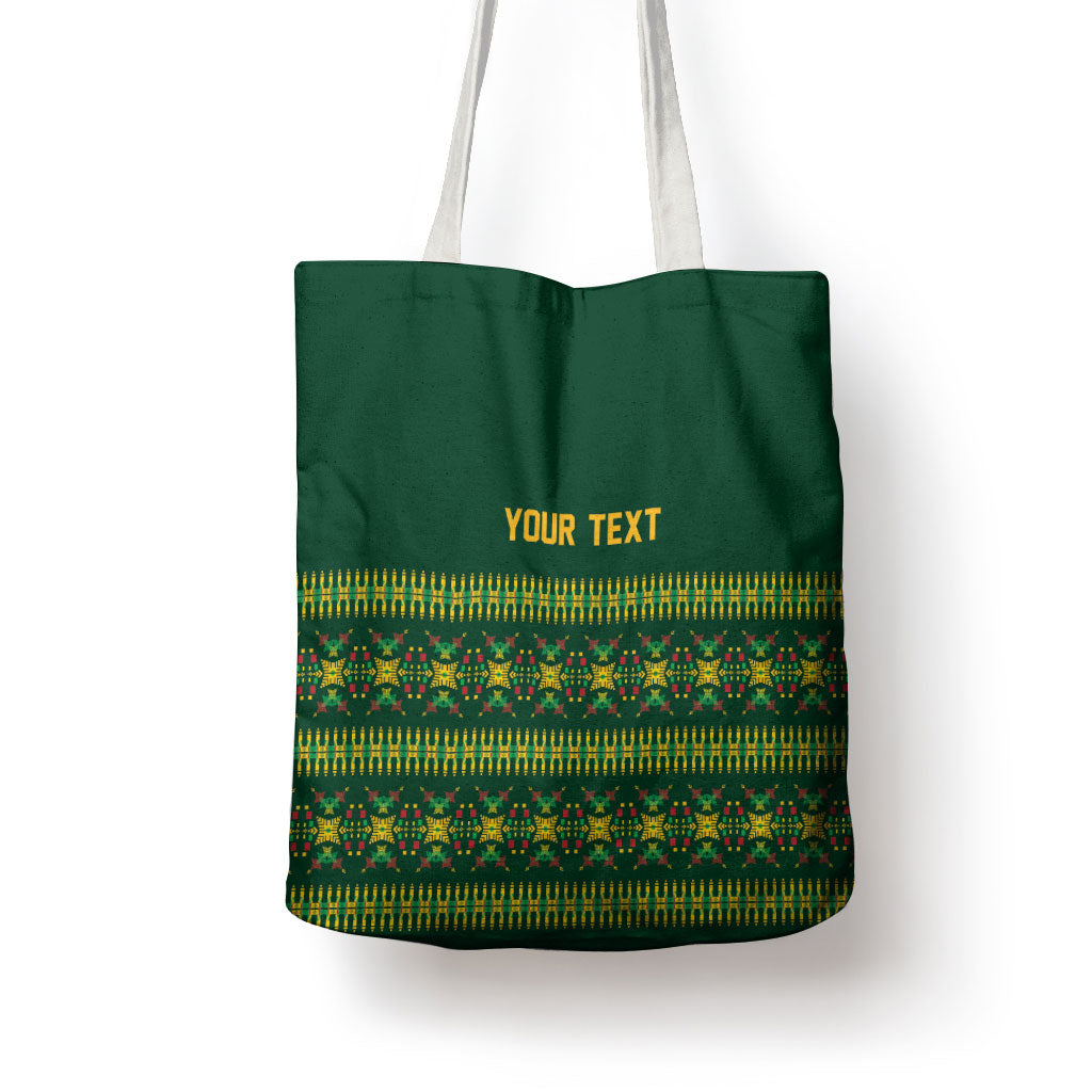 Custom Women’s Cricket Guyana Floral Series Tote Bag Rainforest Floral Geometry Motif