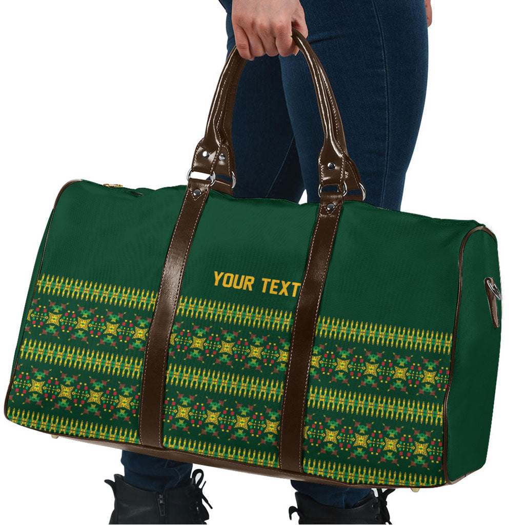 Custom Women’s Cricket Guyana Floral Series Travel Bag Rainforest Floral Geometry Motif