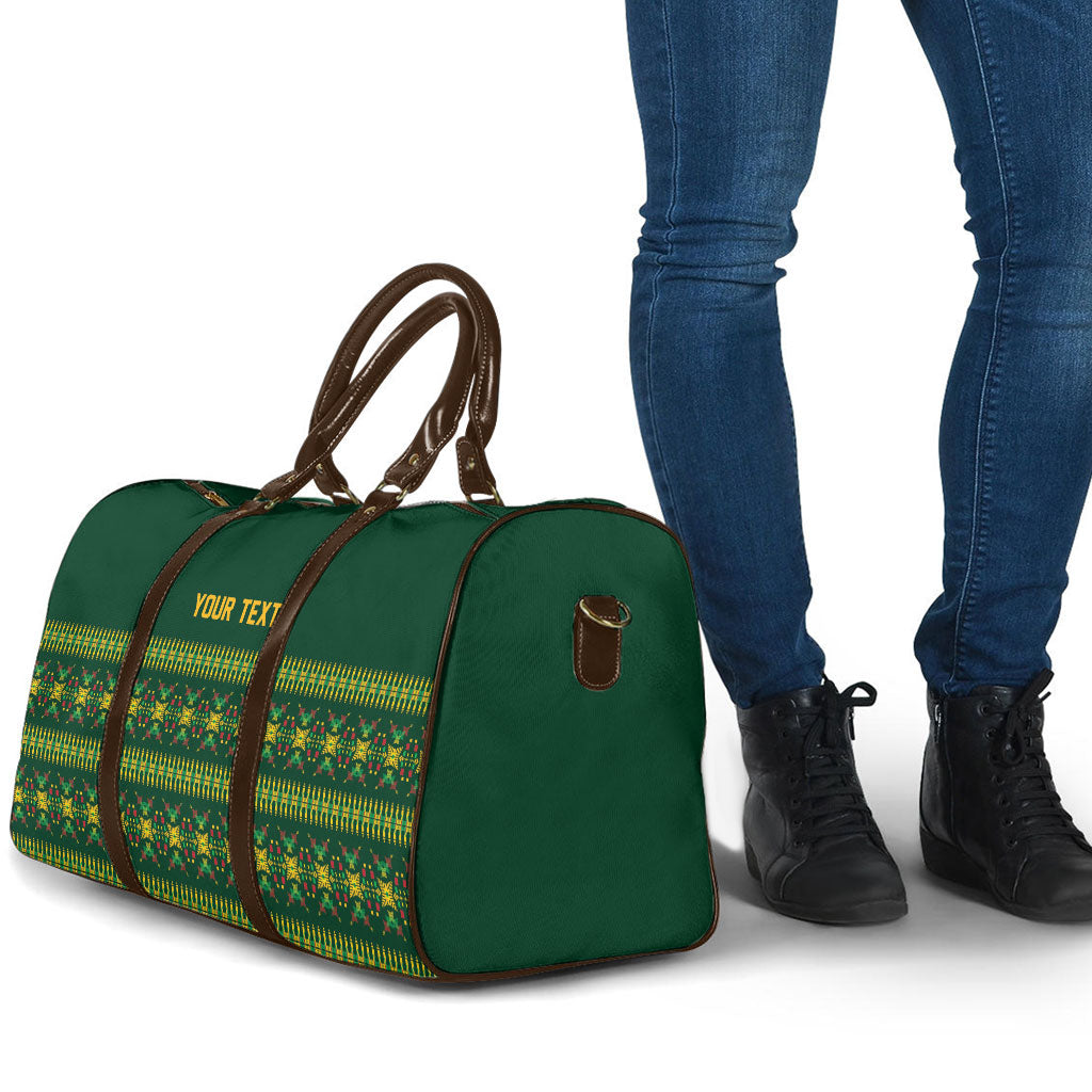 Custom Women’s Cricket Guyana Floral Series Travel Bag Rainforest Floral Geometry Motif