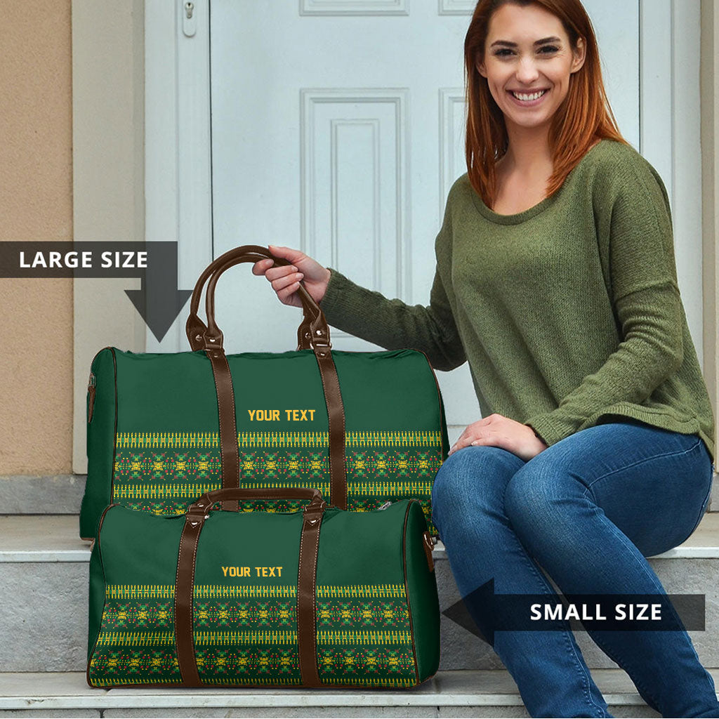 Custom Women’s Cricket Guyana Floral Series Travel Bag Rainforest Floral Geometry Motif