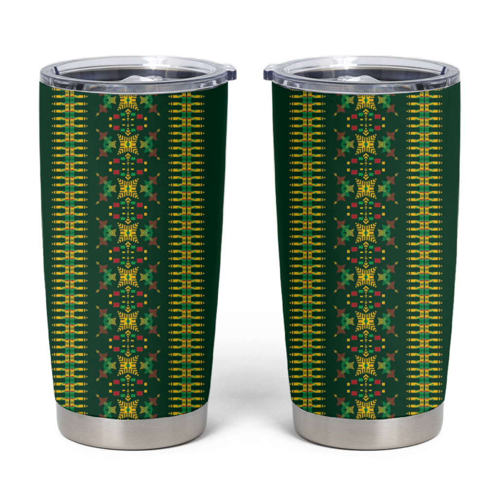 Custom Women’s Cricket Guyana Floral Series Tumbler Cup Rainforest Floral Geometry Motif