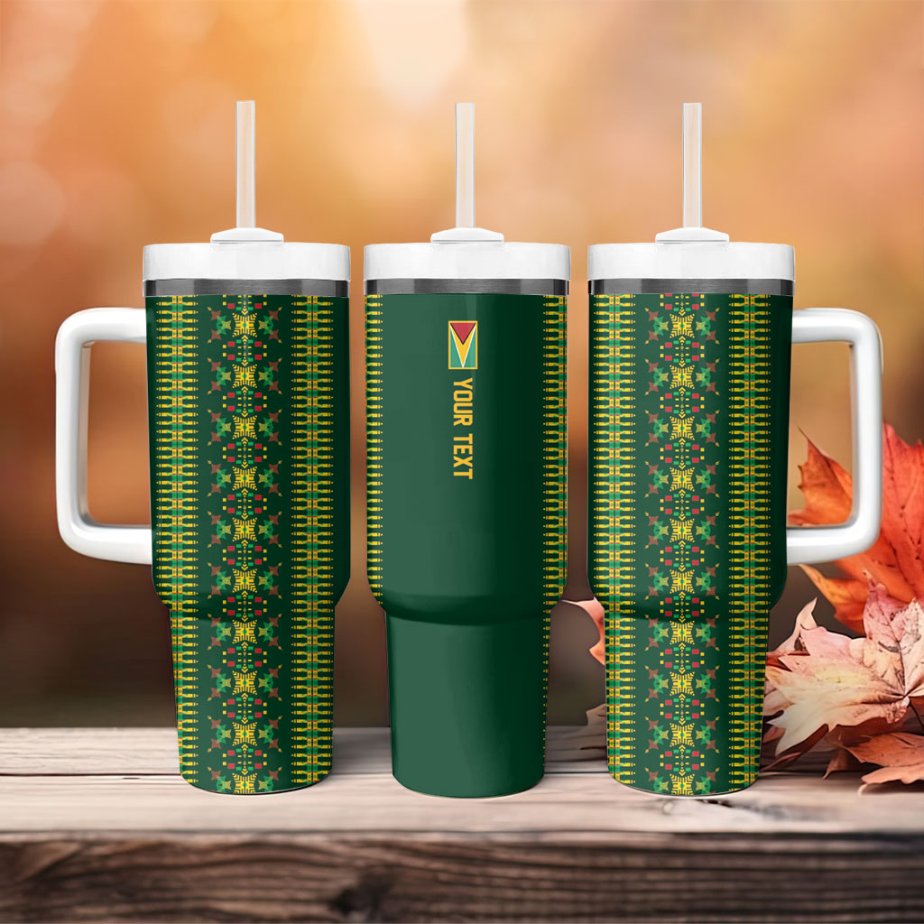 Custom Women’s Cricket Guyana Floral Series Tumbler With Handle Rainforest Floral Geometry Motif