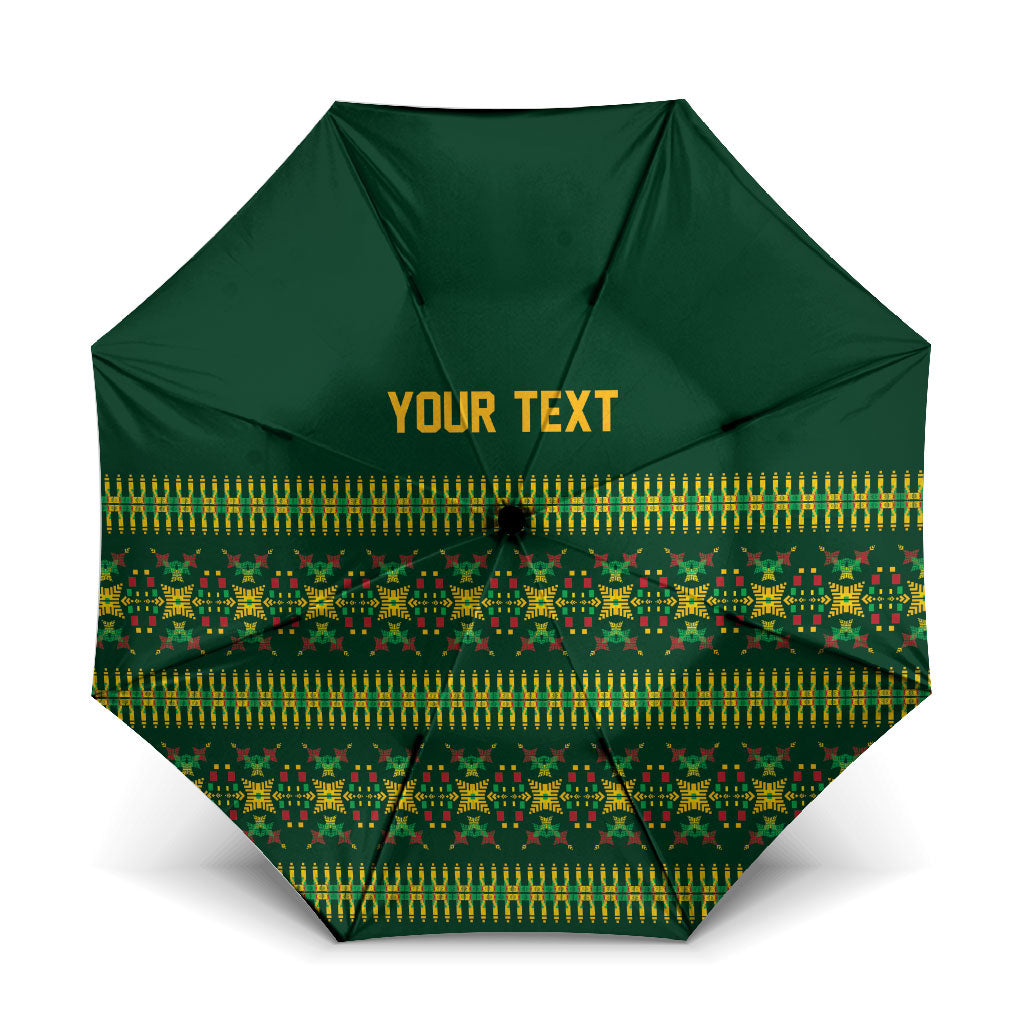 Custom Women’s Cricket Guyana Floral Series Umbrella Rainforest Floral Geometry Motif