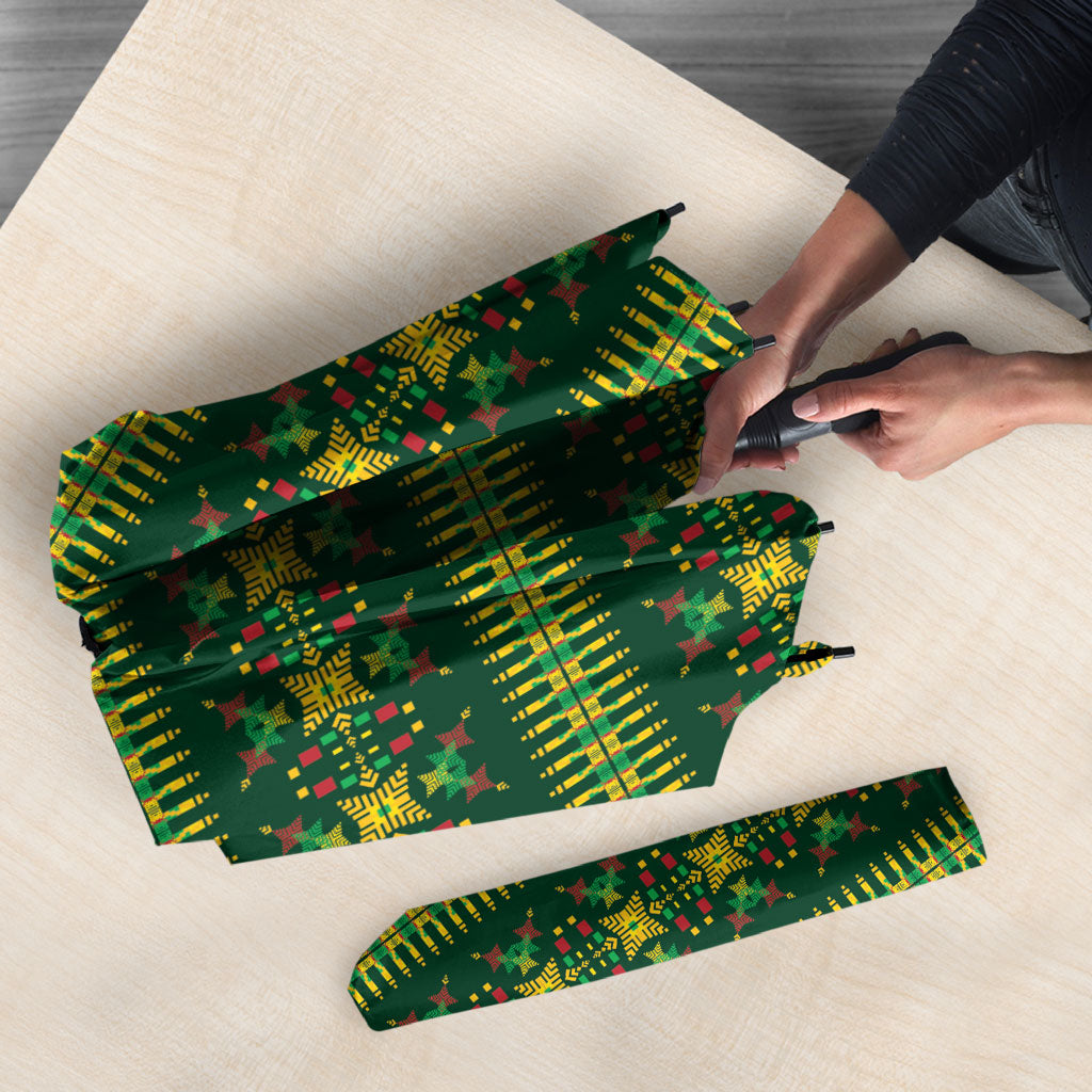 Custom Women’s Cricket Guyana Floral Series Umbrella Rainforest Floral Geometry Motif