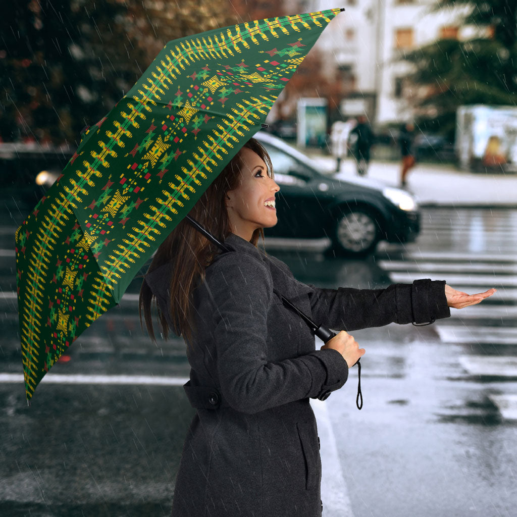 Custom Women’s Cricket Guyana Floral Series Umbrella Rainforest Floral Geometry Motif