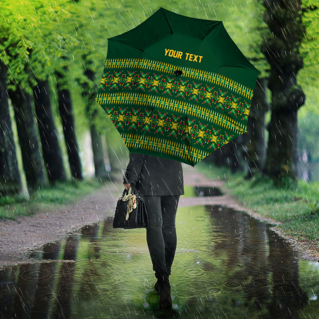 Custom Women’s Cricket Guyana Floral Series Umbrella Rainforest Floral Geometry Motif