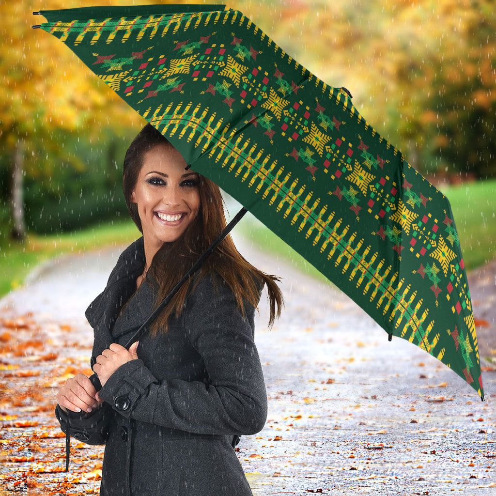 Custom Women’s Cricket Guyana Floral Series Umbrella Rainforest Floral Geometry Motif