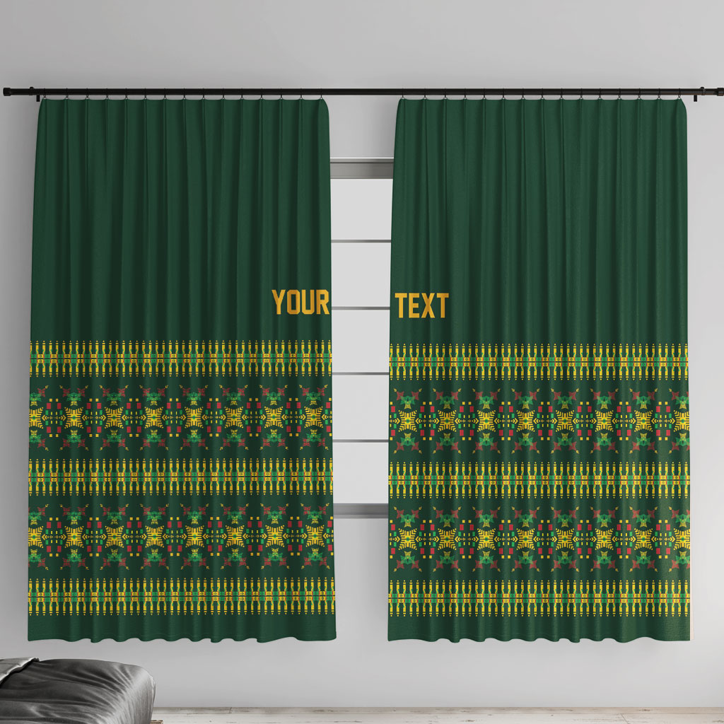 Custom Women’s Cricket Guyana Floral Series Window Curtain Rainforest Floral Geometry Motif