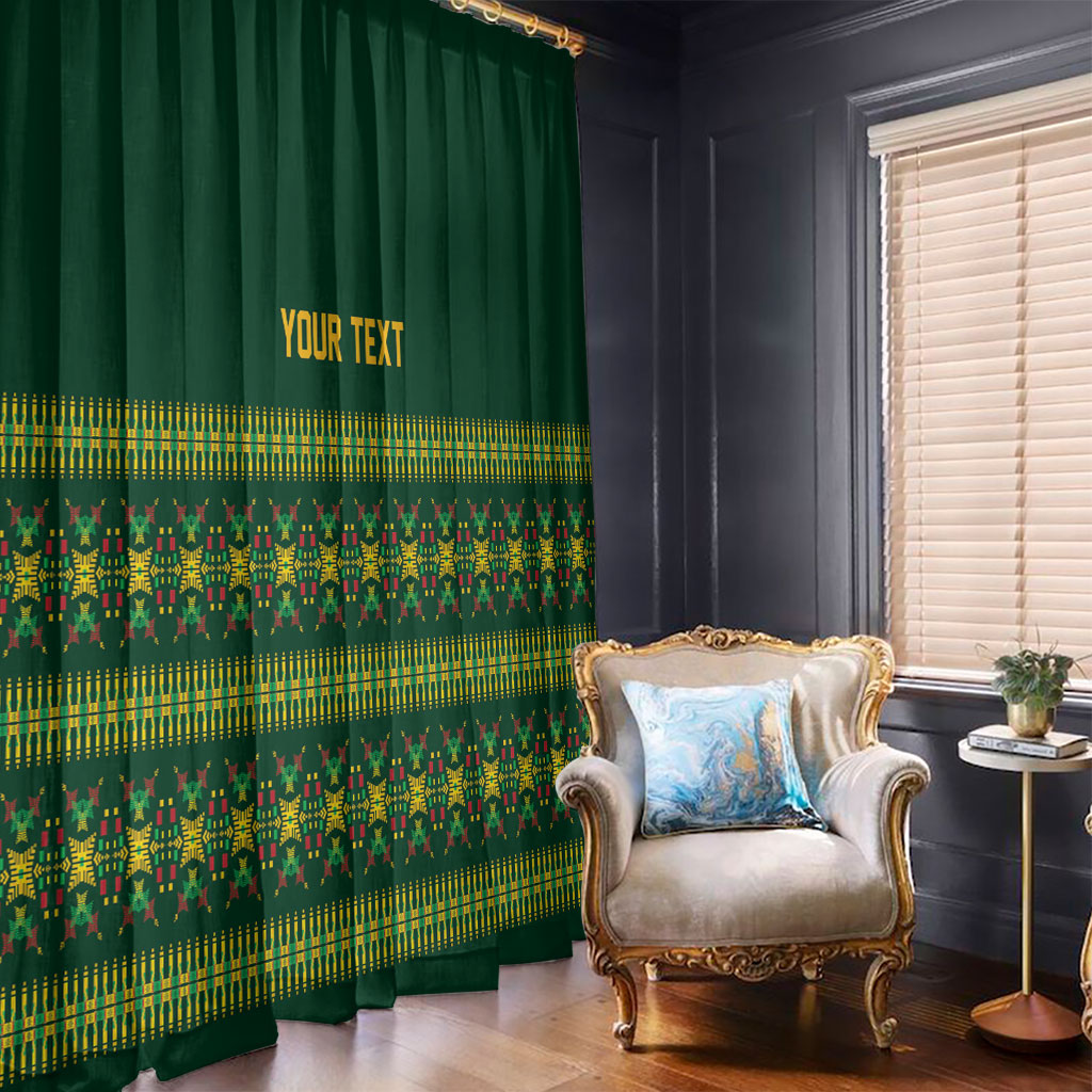 Custom Women’s Cricket Guyana Floral Series Window Curtain Rainforest Floral Geometry Motif