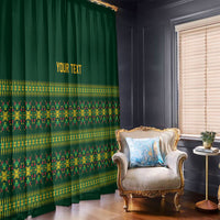 Custom Women’s Cricket Guyana Floral Series Window Curtain Rainforest Floral Geometry Motif