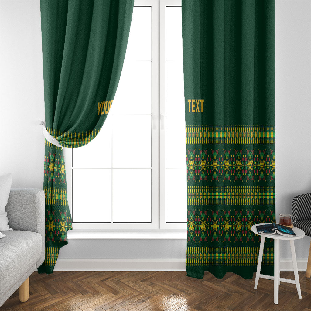 Custom Women’s Cricket Guyana Floral Series Window Curtain Rainforest Floral Geometry Motif