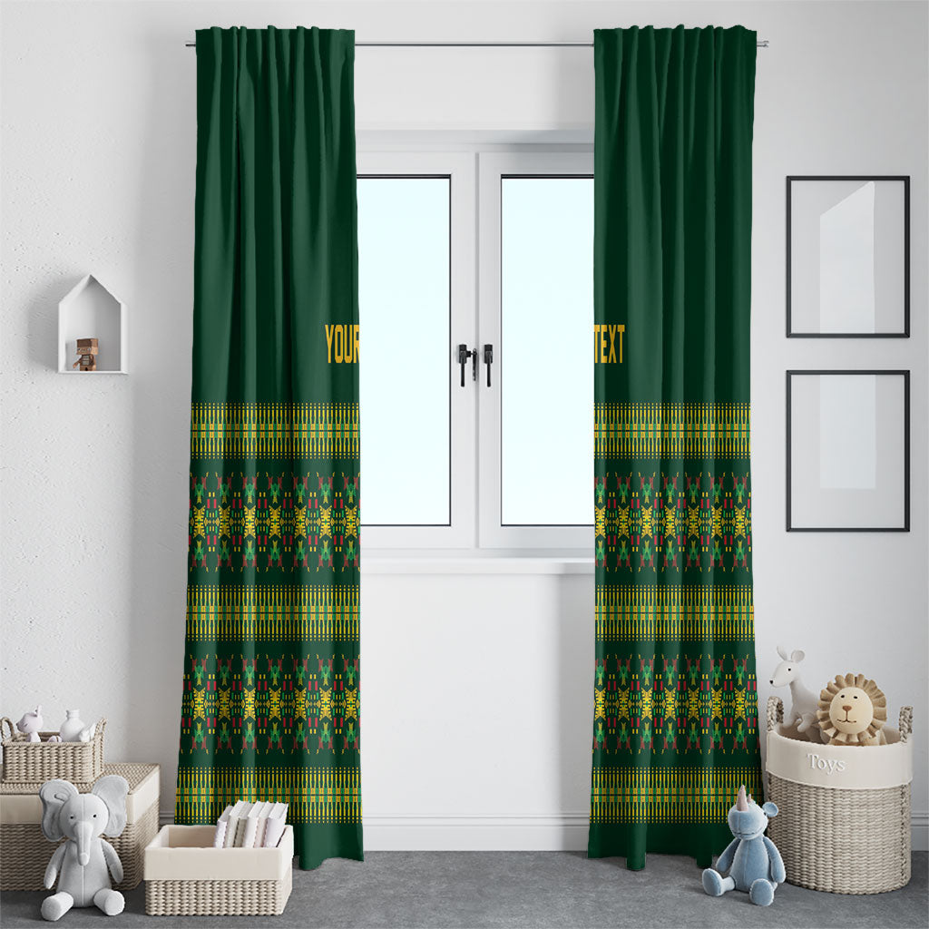 Custom Women’s Cricket Guyana Floral Series Window Curtain Rainforest Floral Geometry Motif
