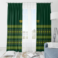 Custom Women’s Cricket Guyana Floral Series Window Curtain Rainforest Floral Geometry Motif
