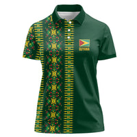 Custom Women’s Cricket Guyana Floral Series Women Polo Shirt Rainforest Floral Geometry Motif