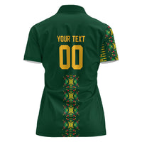 Custom Women’s Cricket Guyana Floral Series Women Polo Shirt Rainforest Floral Geometry Motif