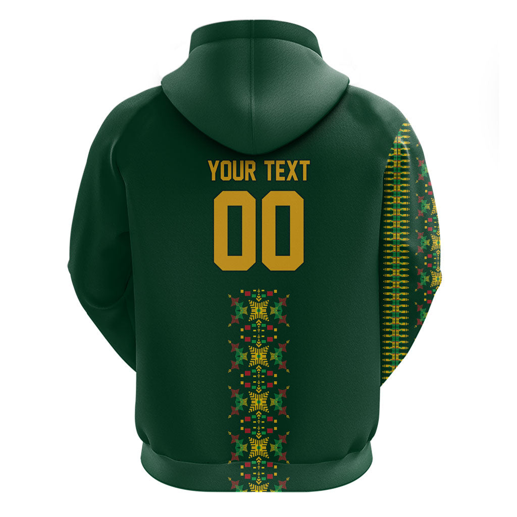 Custom Women’s Cricket Guyana Floral Series Zip Hoodie Rainforest Floral Geometry Motif
