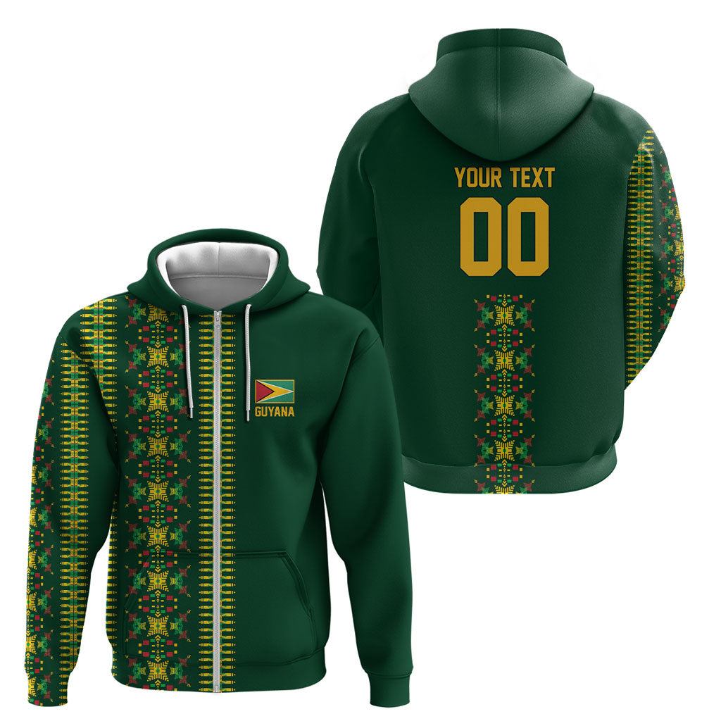 Custom Women’s Cricket Guyana Floral Series Zip Hoodie Rainforest Floral Geometry Motif