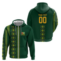 Custom Women’s Cricket Guyana Floral Series Zip Hoodie Rainforest Floral Geometry Motif