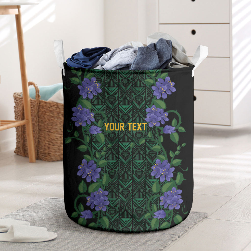 Custom Women’s Cricket Jamaica Floral Series Laundry Basket Lignum Vitae Hummingbirds Geometric Ethnic